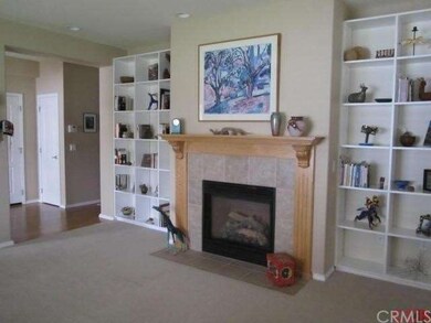 gas fireplace and built in shelving