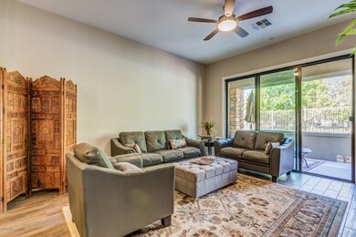 spacious great room with lake views