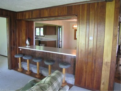 sit down counter in great room, pass through to di