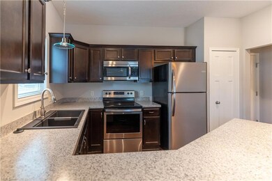 Fully applianced kitchen.