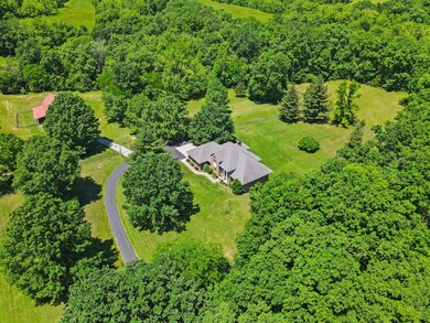 Aerial with barn