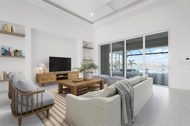 Virtually staged living room