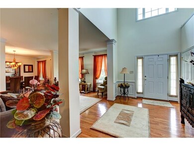 Bright two story entry foyer.