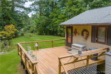Spacious deck secluded from neighbors, overlooks creek
