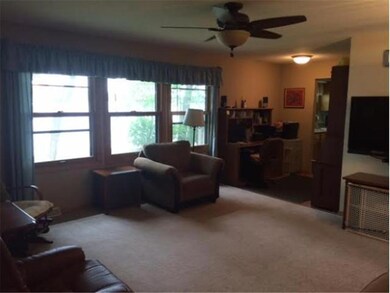 Living room and den area
