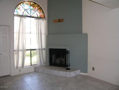 Corner fireplace in family room