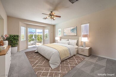 Bedroom with multiple windows, visible vents, acce