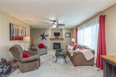 A large living room that come off the dining area 