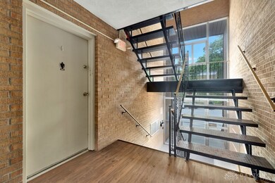 6 steps up to condo entry