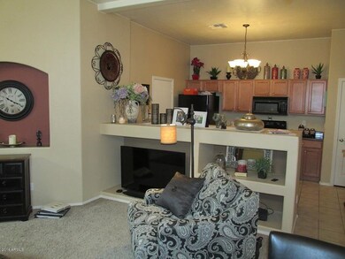 family room to kitchen