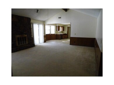 Living Room. Large living room. With wood paneling