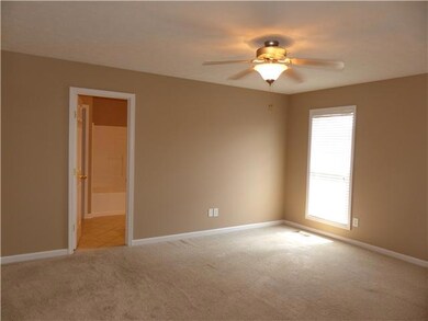 The master bedroom has a full bath and walk in closet. 