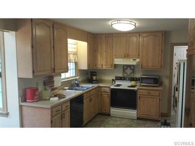 Lots of cabinet space in kitchen.