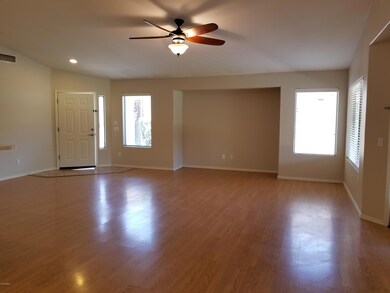 great room with niche for TV