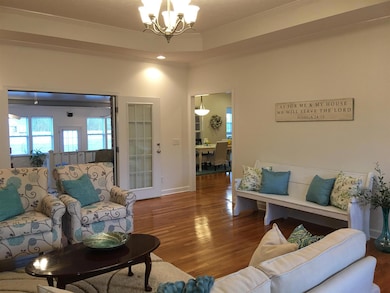 View from Living room into the Kitchen breakfast area