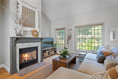 Family room with gas fireplace