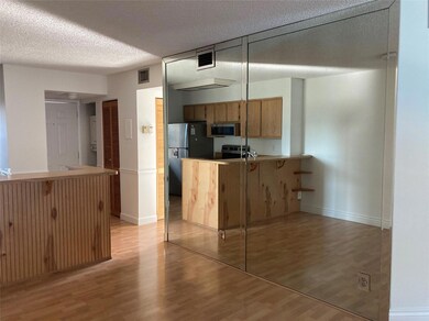 LR mirrored wall adds to the space