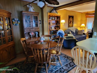 Kitchen into dining, living rooms