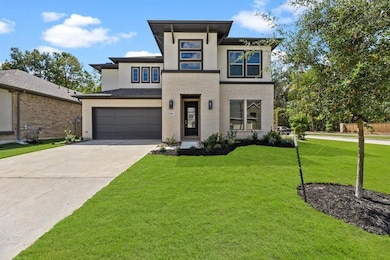 Verona plan by Newmark homes, modern front, corner lot.