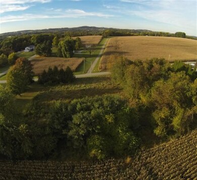This is shot facing north, showing rural setting a