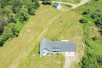 The home and yard from above