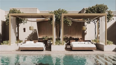 Rooftop Pool with daybeds  - Rendering