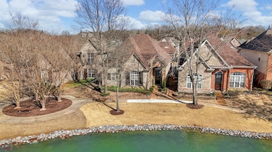 Drone View - Home from lake view.