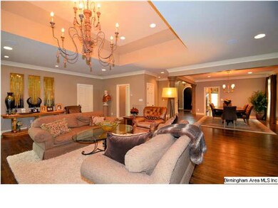 Greatroom opens to dining room and kitchen.