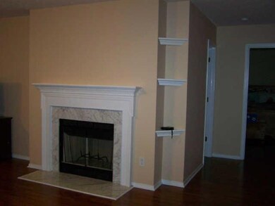 Wood Burning Fireplace with Marble Surround
