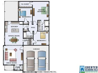 Floor plan of our Graceton craftsman house plan.