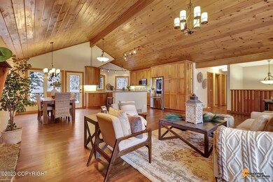 Great room opens to the dining & kitchen