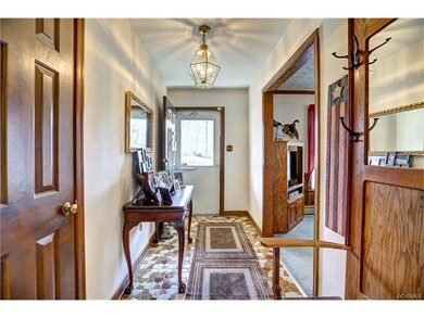 Foyer entry with coat closet, solid wood 6 panel d