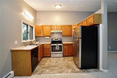 Nice kitchen which leads to large deck.