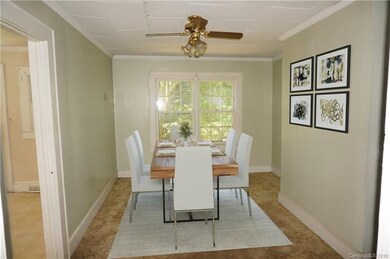 Virtually staged dining room.