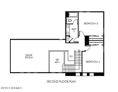 3460A floor plan second level