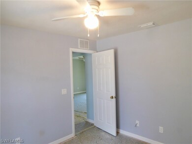 Front bedroom view toward door