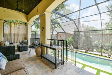 Relax in the covered patio overlooking the serene