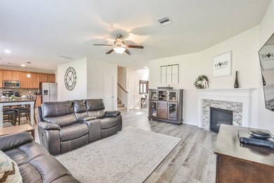 Living room open to kitchen