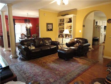 Great room with Fireplace, gas logs, & hardwood fl