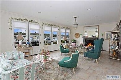 Living room features trompe l'oeil painting over e