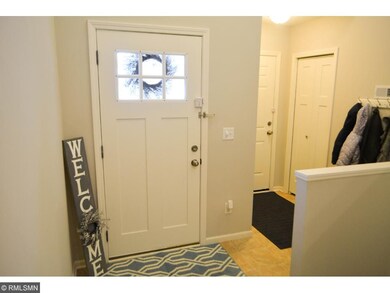 Foyer is inviting and spacious.