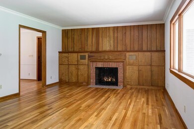 Walhaven living room with fireplace