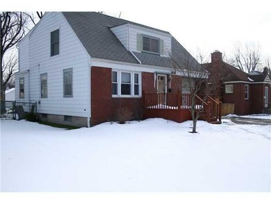 Exterior Front. The deck on the front of the house