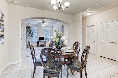 open space from ding room to living room