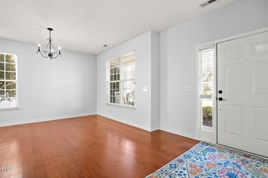 Foyer leads to living room
