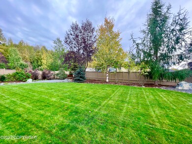Manicured level lawn