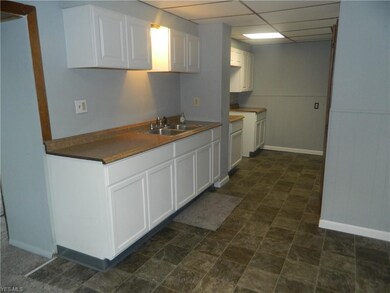 Kitchen has new upper cabinets, flooring, and newe