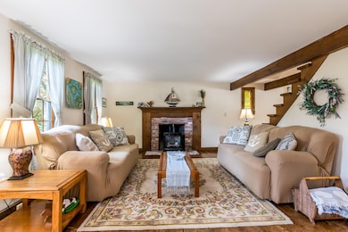 Living room with fireplace