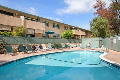Enclosed private pool area features ample space to