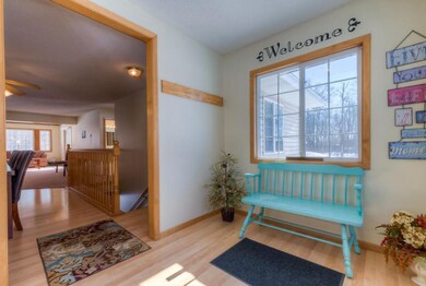 The home has a bright and spacious front entry